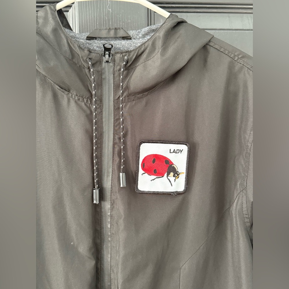 •UPCYCLED• Goodfellow & Co. Black Rain Jacket, Size Men’s M (Women’s Large)